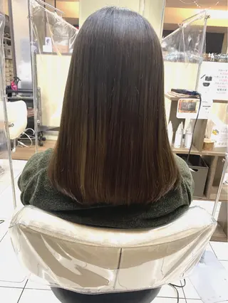 ロング パーマ ブリーチでもできる 縮毛矯正相原慎🌈のヘアスタイル