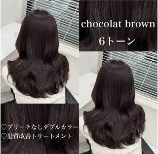 カラー 🤍ブリーチなし ブラウンhimi🤍のヘアスタイル