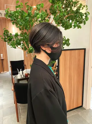 ショート カラー パーマ 🍃服部 雅哉🍃銀座◎のヘアスタイル