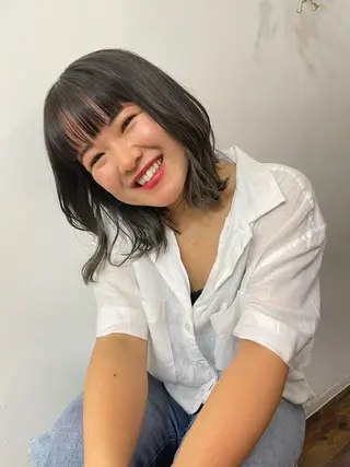 ミディアム カラー ツヤ美髪💐 髪質改善/高山愛来のヘアスタイル