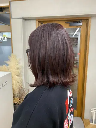 ミディアム カラー 🎀京都暖色/ 艶髪縮毛/funaのヘアスタイル