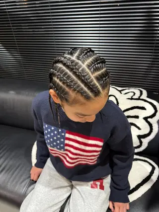 セミロング キッズ 松下 愛生のヘアスタイル