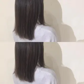 ミディアム カラー 小栗 麻衣のヘアスタイル