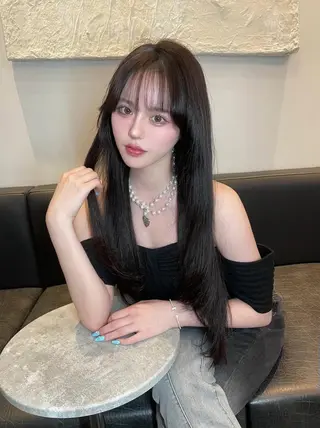 ロング 韓国✖️網紅🖤 パーマYURIYAのヘアスタイル