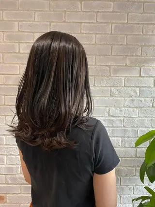 セミロング カラー 日野 めぐみのヘアスタイル
