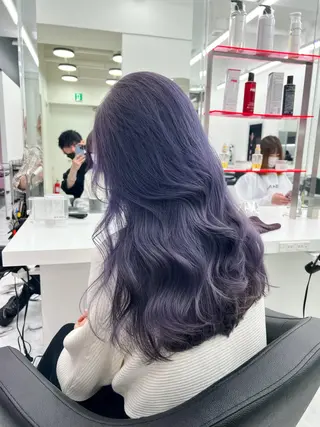 ロング カラー ヘアアレンジ 透明感×韓流ハイ トーン🫧RYUTAのヘアスタイル