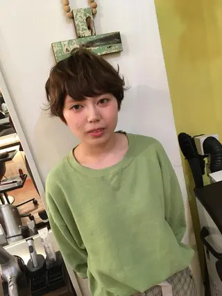 ショート カラー パーマ Lagom なかだのヘアスタイル