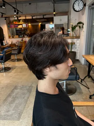 ミディアム パーマ メンズ みつけ／メンズカット メンズパーマ🦔のヘアスタイル