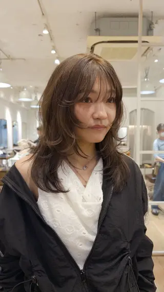 ミディアム カラー じゅわっと暖色カラー 🍊Moemiのヘアスタイル