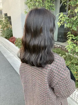 ミディアム ✨色持ちの良い艶 カラー✨蟹江真世のヘアスタイル