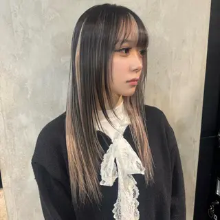 ロング カラー ☪ ‎ハイトーン信者 ☪️yumeka🪩のヘアスタイル