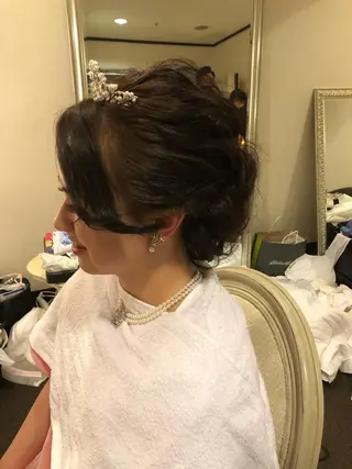 ミディアム ヘアアレンジ 田中 佐枝子のヘアスタイル