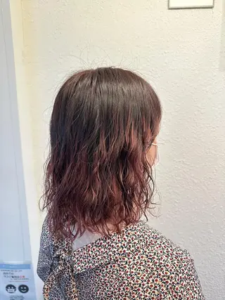 ミディアム カラー パーマ ヘアアレンジ DANY🦋名駅✂︎ 艶髪/透明感カラーのヘアスタイル