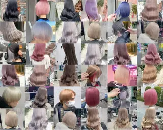 セミロング カラー メンズ 🧸赤み消し🐾 ラベンダ/ミルクティのヘアスタイル