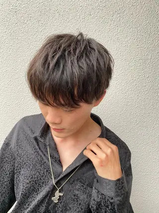 ミディアム カラー メンズ 柳澤 和也のヘアスタイル