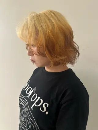 ミディアム カラー ケアパーマ/ケアブリ ーチdaisukeのヘアスタイル