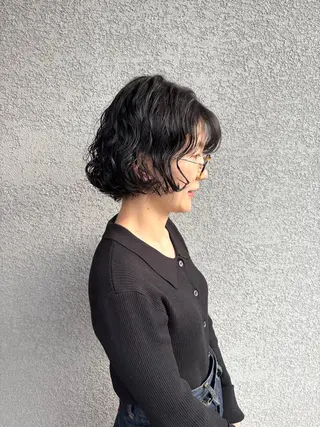 ショート パーマ 堀本 隆太のヘアスタイル