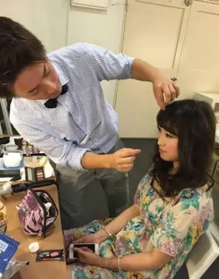 ミディアム セミロング カラー パーマ ヘアアレンジ _WHITE高槻店 yusukeのヘアスタイル