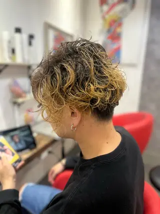 パーマ メンズ メンズ特化✂︎ 稗田達也のヘアスタイル