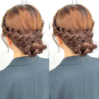 セミロング ヘアアレンジ ヘアメ🎀推しカラー 🥣横浜/しほ🧸のヘアスタイル