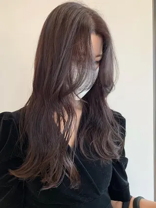 ロング カラー 鈴木 まりやのヘアスタイル