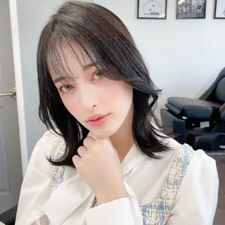 ミディアム 韓国美髪矯正✂️ 佐藤ヒロのヘアスタイル