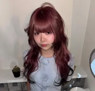 ロング にちか /似合う個性派カラーのヘアスタイル