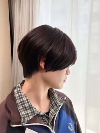 ショート 和夢/メンズカット/ パーマ/ハイトーンのヘアスタイル