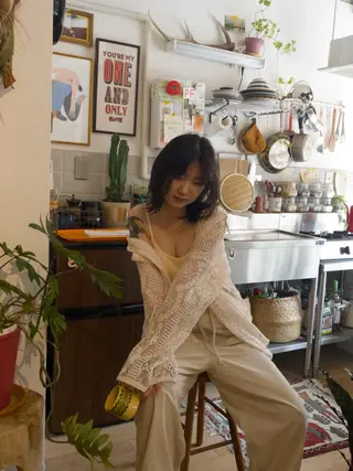 ミディアム ムナカタ アカリのヘアスタイル