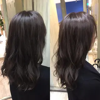 ロング カラー パーマ ヘアアレンジ ブリーチ特化 梅田本多翔のヘアスタイル