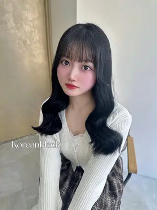 ロング カラー 🍓韓国ヘア レイヤ ーカット🍓笠原 葵のヘアスタイル