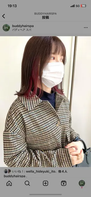 ミディアム カラー メンズ/透明感カラー しゅうとのヘアスタイル