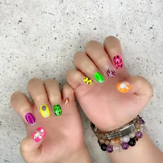 ミディアム カラー パーマ ヘアアレンジ メンズ キッズ ネイル マツエク・マツパ Salon Ｋのネイルデザイン