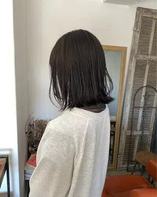 ミディアム カラー 暗髪とオリーブ🌿 渡辺拓人のヘアスタイル