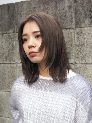 ミディアム カラー 似合わせレイヤー/ パーマヘア/高倉のヘアスタイル