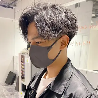 パーマ メンズ men's特化 値段以上の仕上がりにのヘアスタイル