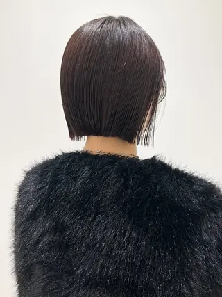 ショート カラー 👔ボブ﹨髪質改善 ストレート🩳ももかのヘアスタイル