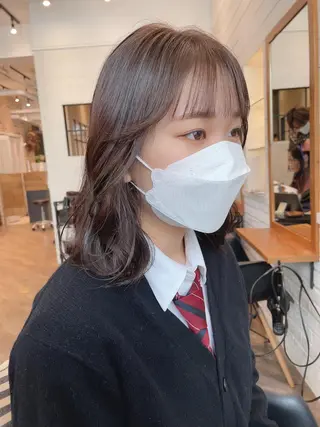 ミディアム ✨透明感ケアカラー✨ 長野ゆきなのヘアスタイル