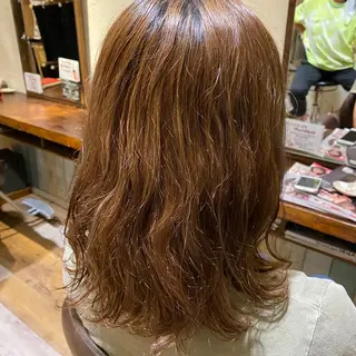セミロング パーマ chakura めいのヘアスタイル