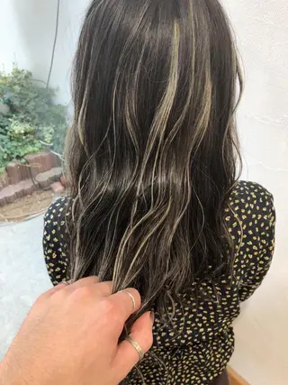 セミロング カラー メンズカット特化柏駅 徒歩3分LOUのヘアスタイル