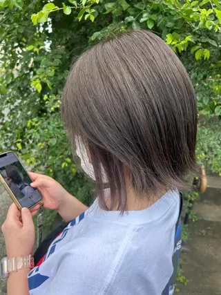カラー ダブルスキルエクステ /羽エクステ白石宇由のヘアスタイル