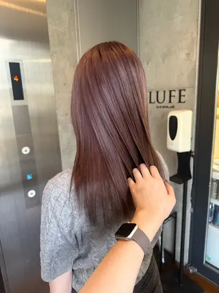 ミディアム ︎🤎W color MIYU‎🤎のヘアスタイル