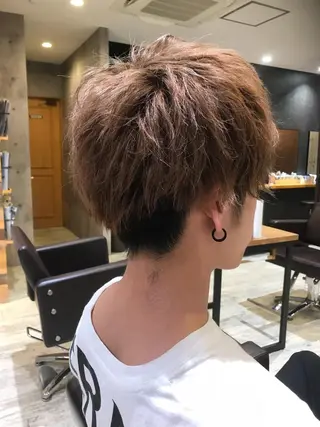 ショート カラー パーマ ヘアアレンジ メンズ キッズ ネイル マツエク・マツパ EnBlesS西宮 マンツーマン神道有基のヘアスタイル