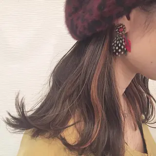 セミロング カラー 池田 真由美のヘアスタイル