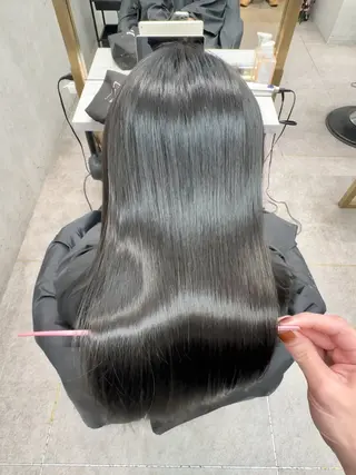 セミロング ヘアアレンジ 天神/ブリーチ/ ブリーチなしカラーのヘアスタイル