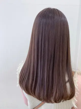 セミロング カラー ぱつっとボブ/ 小野あかねのヘアスタイル