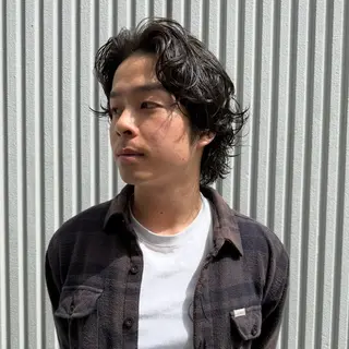 ミディアム パーマ メンズ 京都駅メンズカット/ パーマ/Keigoのヘアスタイル