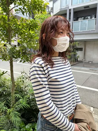 ミディアム カラー パーマ eri kinjoのヘアスタイル