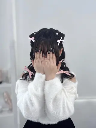 ミディアム さくら 🌸エクステのヘアスタイル