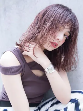 ミディアム ダブルカラー🤍 髪質改善／原島のヘアスタイル